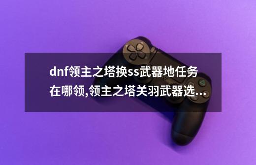 dnf领主之塔换ss武器地任务在哪领,领主之塔关羽武器选择-第1张-游戏信息-拼搏网